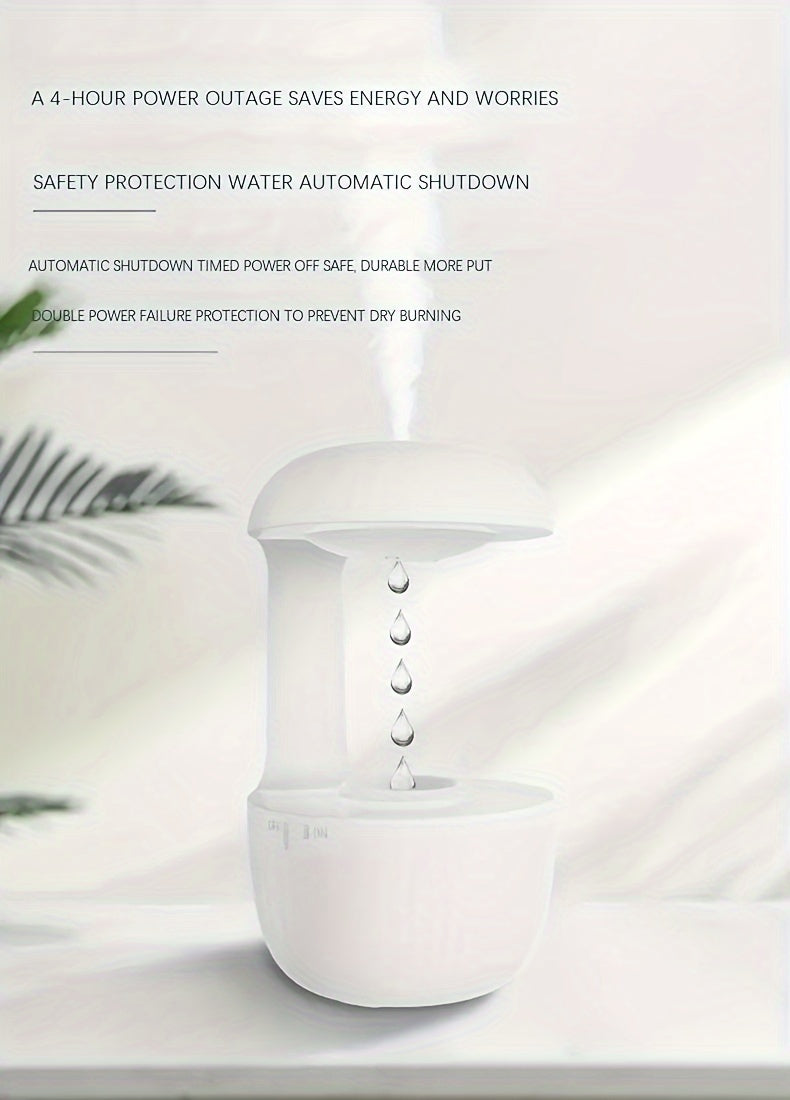 1pc, 20.29oz Anti-Gravity Humidifier And Essential Oil Diffuser - Night Light & Relaxation Sprayer | Ideal For Home & Office