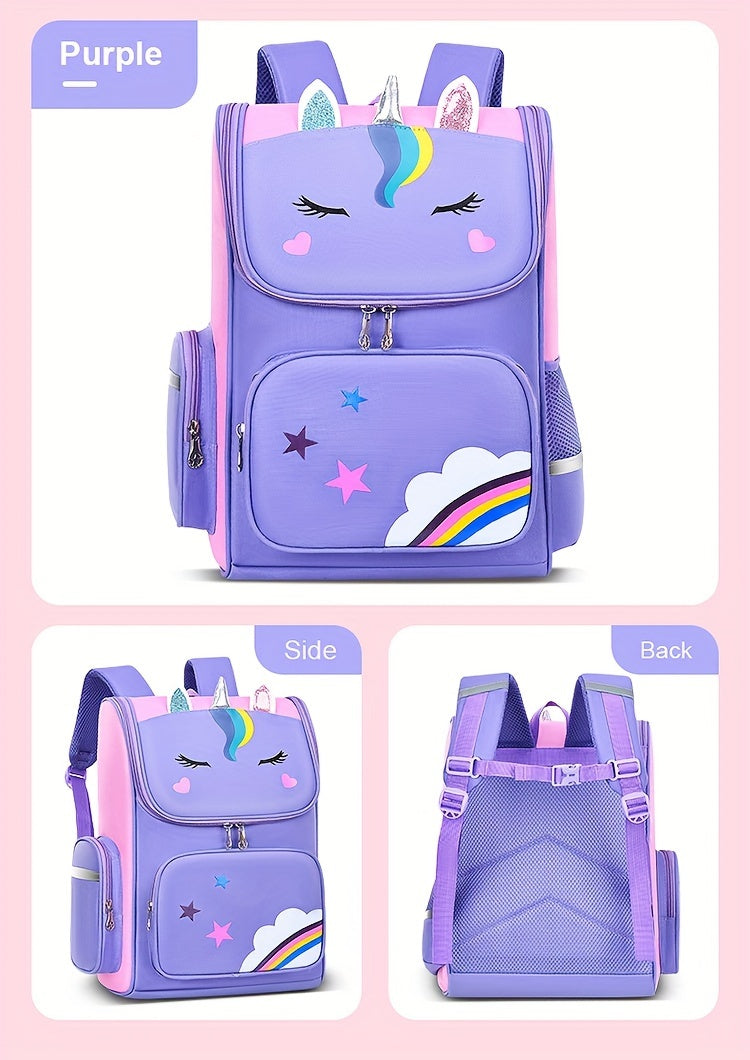 Children's Elementary School Students Schoolbag Girls 1, 2, 3, 4, 5, 6 Grades 6-12 Years Old Shoulders Backpack Cute Waterproof Lightweight Boys