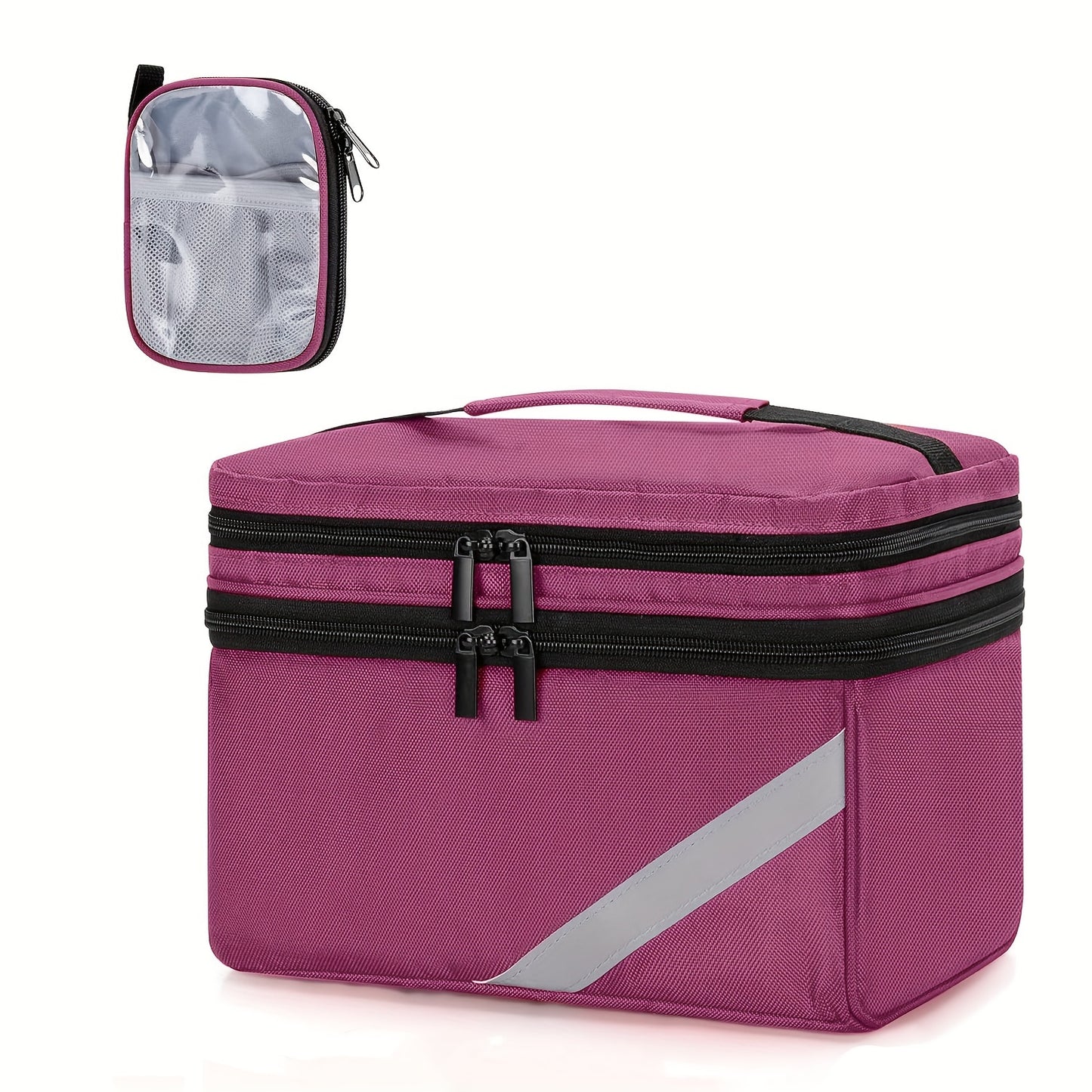 Durable & Compact Polyester Medicine Storage Bag Organizer, Portable - Empty Pill Bottle Pouch for Home, Office, School, Outdoor Travel