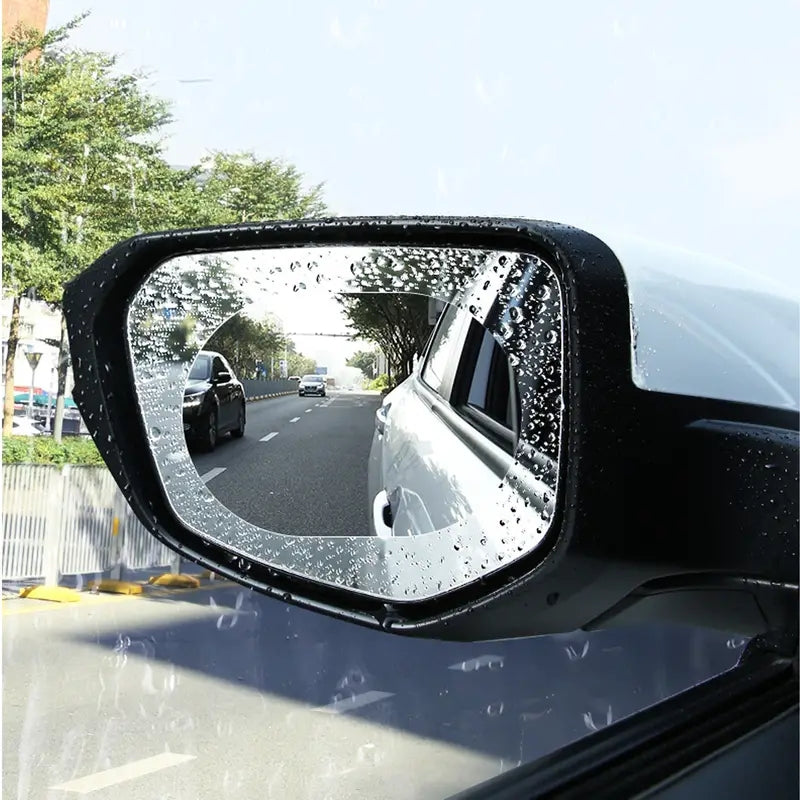 2 Pcs Rainproof Car Rearview Mirror Sticker Anti-fog Protective Film Rain Shield