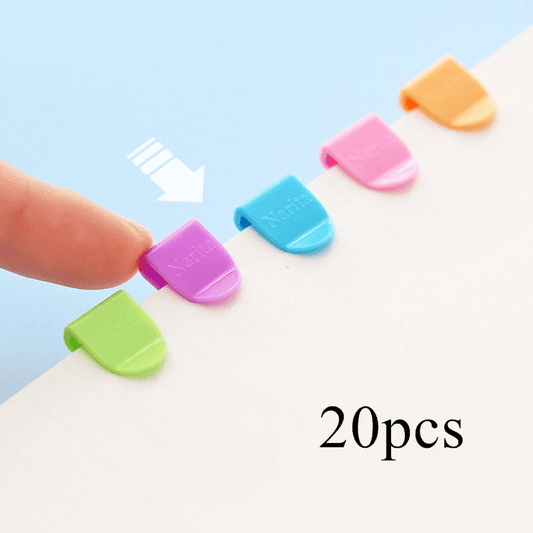 20pcs Colorful Mini Plastic Clips Set - Versatile Notebook Label Organizers, Durable Bookmark Decorations, Perfect for Student-Friendly School & Office Organization
