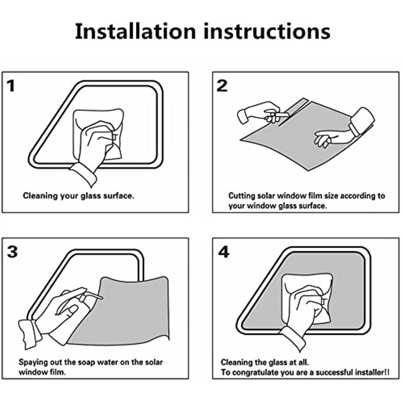 Car Window Tint Film For Car, Sun Shade Roll 15% VLT Black Universal Fit 20''x20Ft Roll Sunlight Heat UV Block And Scratch Resistant Car Accessories