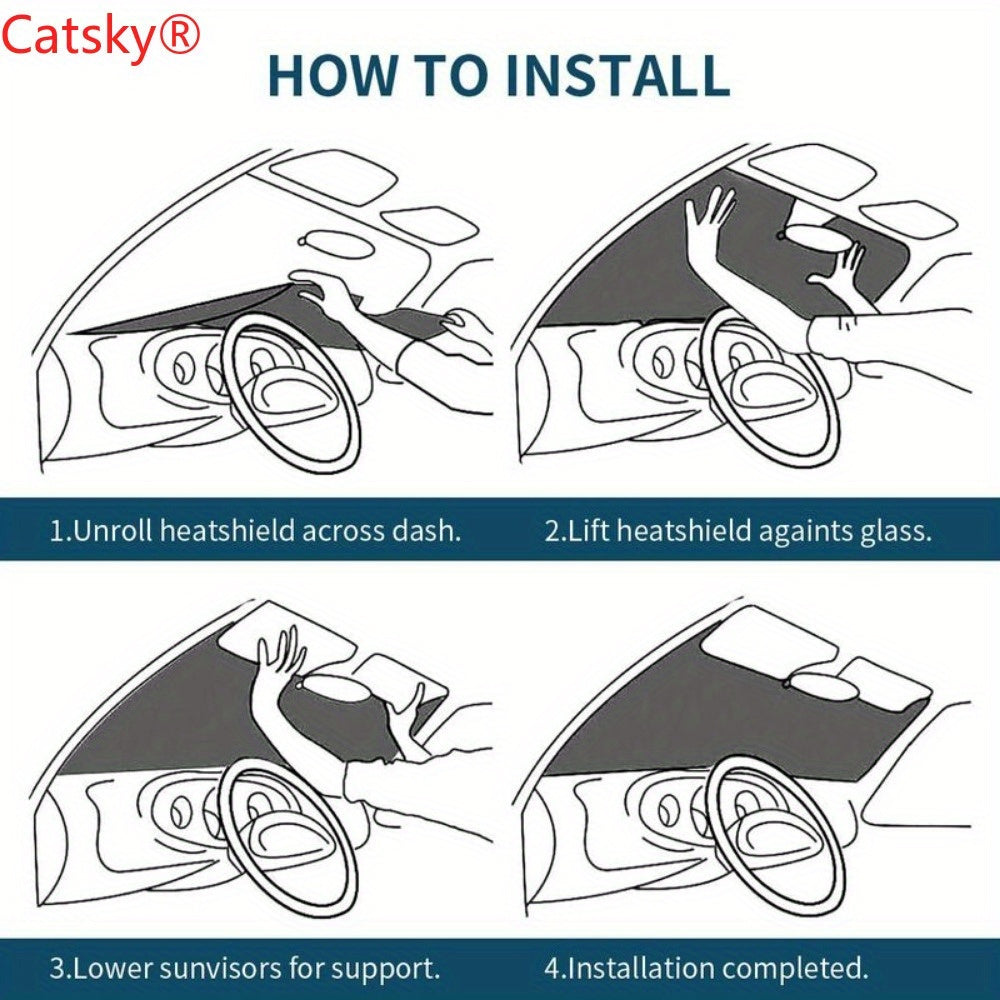 Cool Cat Family Car Sun Shade Camping Car Accessories Gift Decor Custom Car Gift