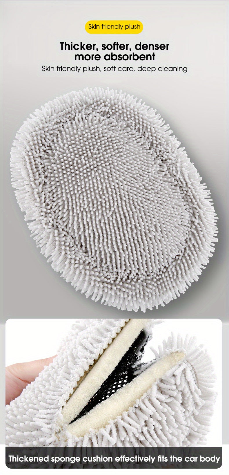 Car Scrub Mop Car Wash Special Car Scrub Brush Car Cleaning Tool Chenille Soft Car Wash Brush Car Maintenance Cleaning Tool Car Accessories