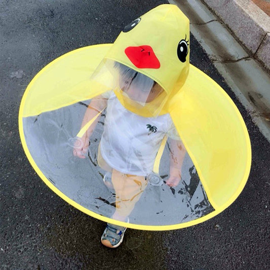 1pc Cute Yellow Duck Rain Cover Waterproof Umbrella