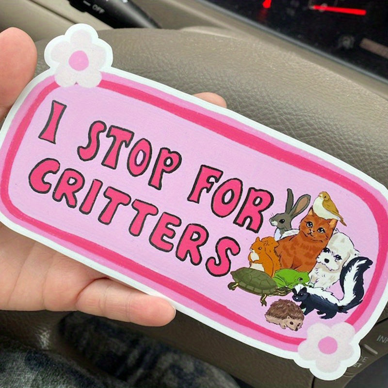 Cute Animal Car Sticker - Adorable Design for Car Accessories, Bumper Decoration, Vinyl Decals - Perfect Gift for Animal Lovers