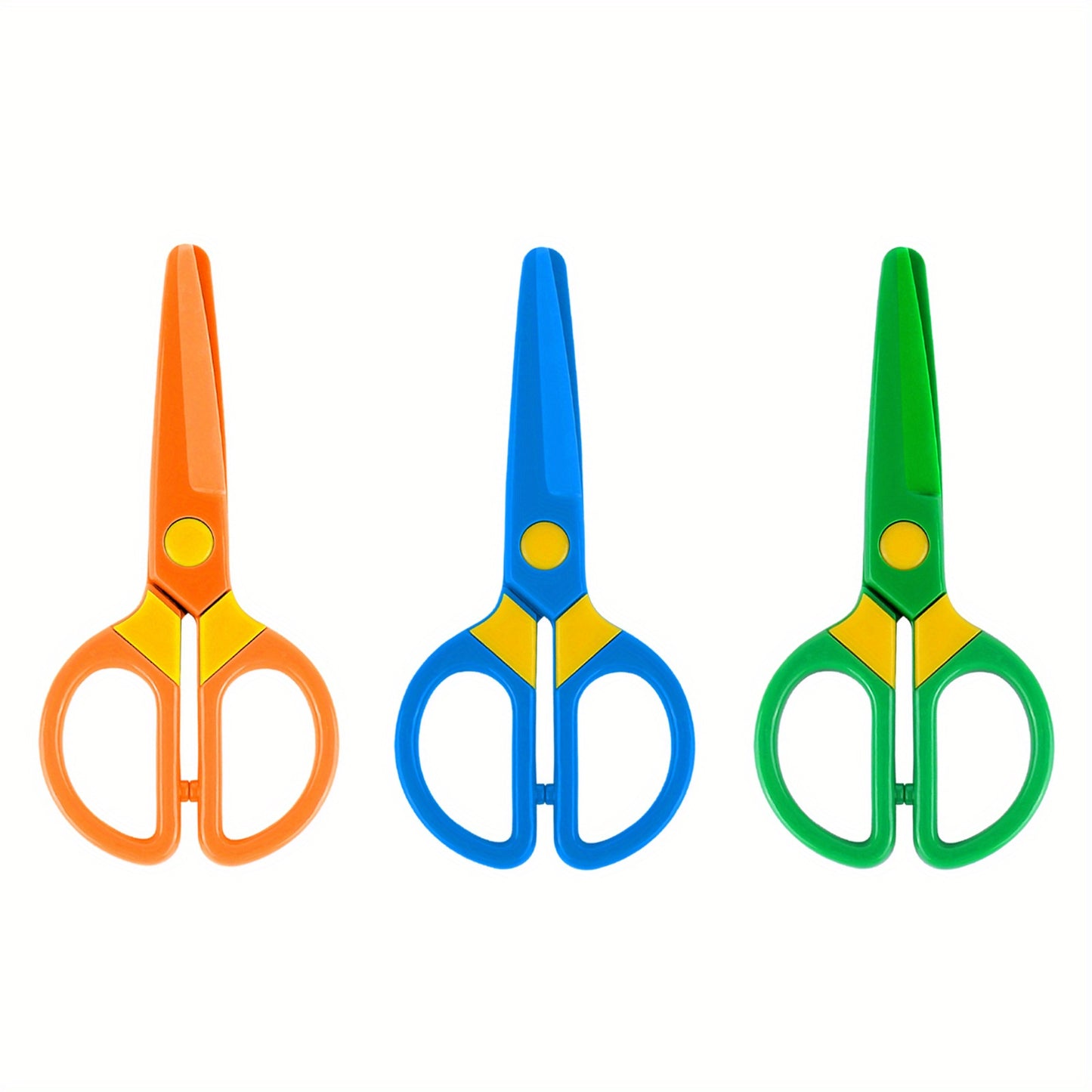 6pcs/2pcs/1pc Cute Colorful Labor-saving Safety Scissors For Students DIY Paper Cutting, School Stationery