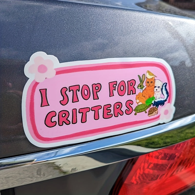 Cute Animal Car Sticker - Adorable Design for Car Accessories, Bumper Decoration, Vinyl Decals - Perfect Gift for Animal Lovers