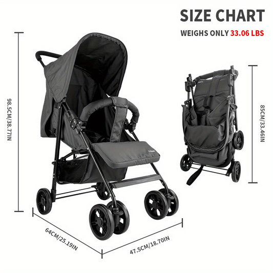 2-In-1 Stroller - Baby Products, Lightweight Folding Stroller for Easy Traveling, with Extra Large Sun Canopy, Extra Large Storage Space, Ergonomic Handlebar | Newborn Essentials, Specialized Stroller, Great for Outdoor Trave