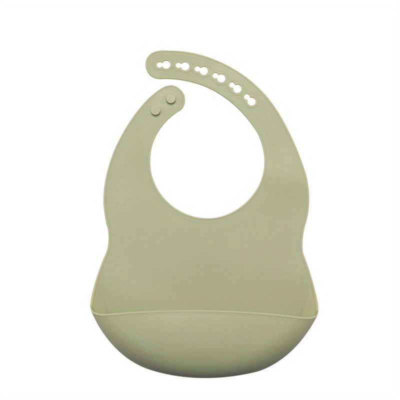 1pc Adjustable Silicone Bib for Babies - Soft, Easy to Clean, and Perfect for Mealtime - Great Gift for Holidays