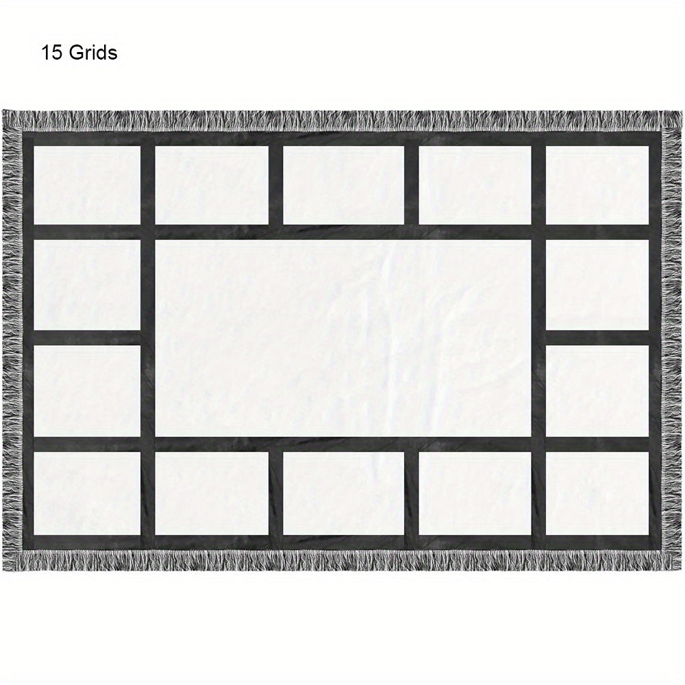 Personalized Sublimation Throw Blanket - Customizable 9/15/20 Panels, 40x60 Inches - Perfect Gift for Christmas, Halloween, Thanksgiving Day