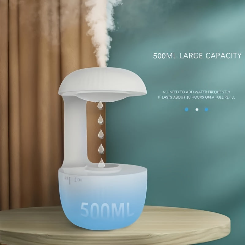 1pc, 20.29oz Anti-Gravity Humidifier And Essential Oil Diffuser - Night Light & Relaxation Sprayer | Ideal For Home & Office