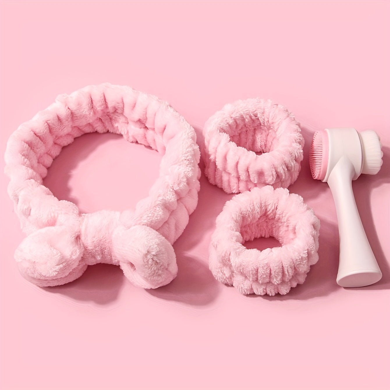 4pcs/set Face Skin Care & Beauty Tool Face Cleaning Brush Spa Headband Face Wash Wristband For Women Makeup Prevent Liquids From Spilling