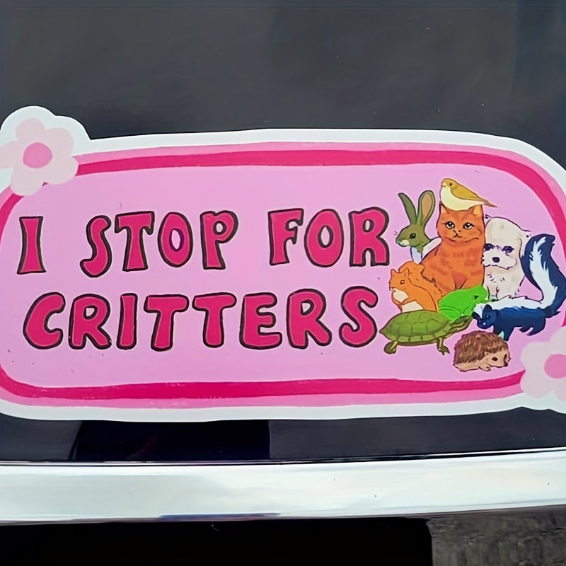 Cute Animal Car Sticker - Adorable Design for Car Accessories, Bumper Decoration, Vinyl Decals - Perfect Gift for Animal Lovers