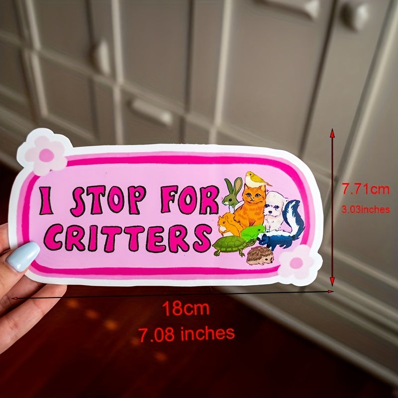 Cute Animal Car Sticker - Adorable Design for Car Accessories, Bumper Decoration, Vinyl Decals - Perfect Gift for Animal Lovers