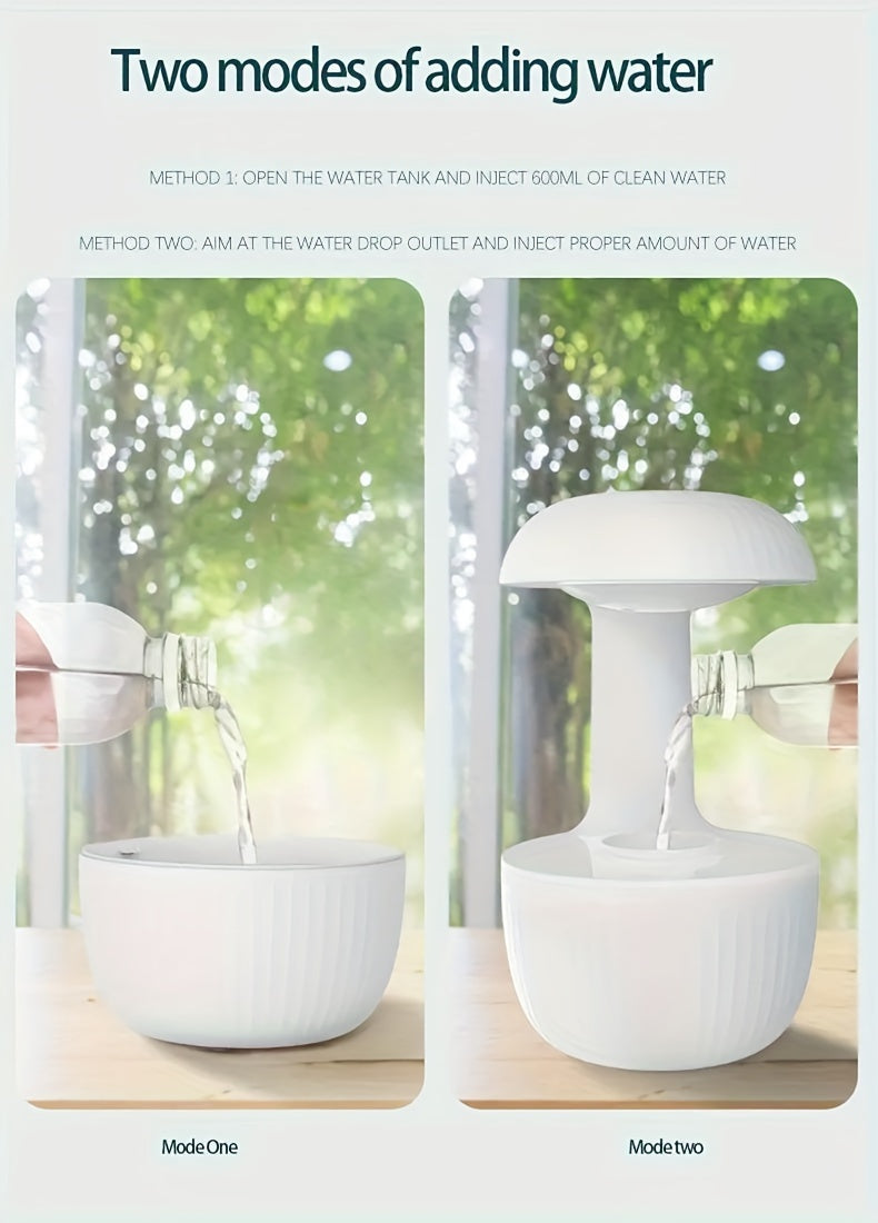 1pc, 20.29oz Anti-Gravity Humidifier And Essential Oil Diffuser - Night Light & Relaxation Sprayer | Ideal For Home & Office