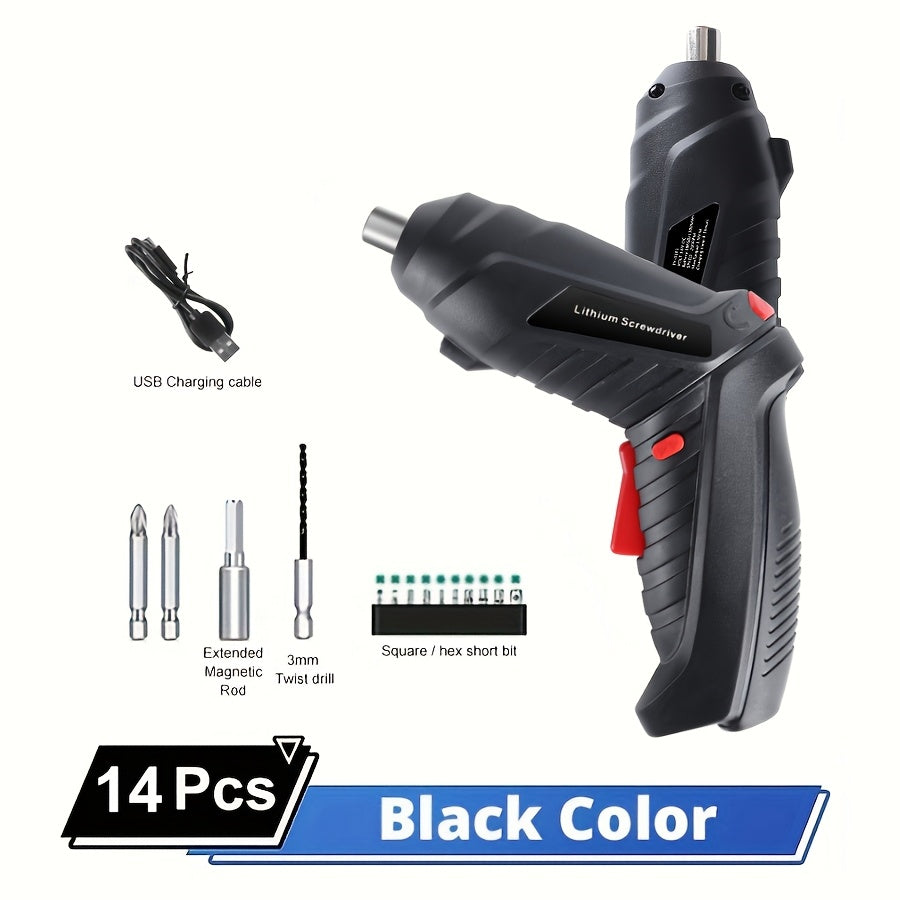 2pcs/14pcs/26pcs/47pcs 3.6V Power Tools Set Household Maintenance Repair 1300mAh Lithium Battery Mini Household Electric Drill