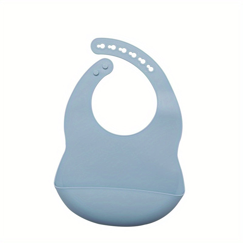 1pc Adjustable Silicone Bib for Babies - Soft, Easy to Clean, and Perfect for Mealtime - Great Gift for Holidays
