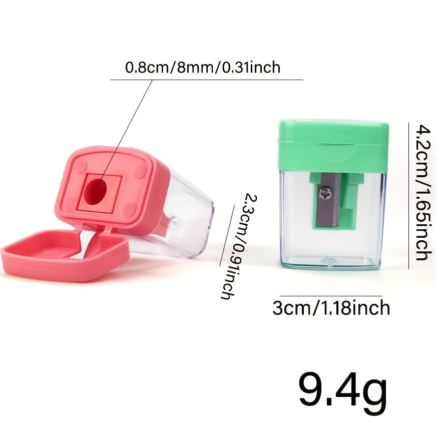 9pcs Vibrant Mixed Macaron Color Single Hole High-Grade Student Pencil Sharpeners - Sharpens Easily, Durable, and Long-Lasting - Perfect for School, Office, and Art Supplies