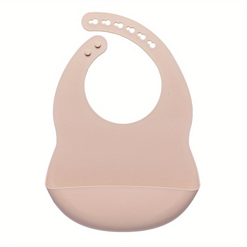 1pc Adjustable Silicone Bib for Babies - Soft, Easy to Clean, and Perfect for Mealtime - Great Gift for Holidays