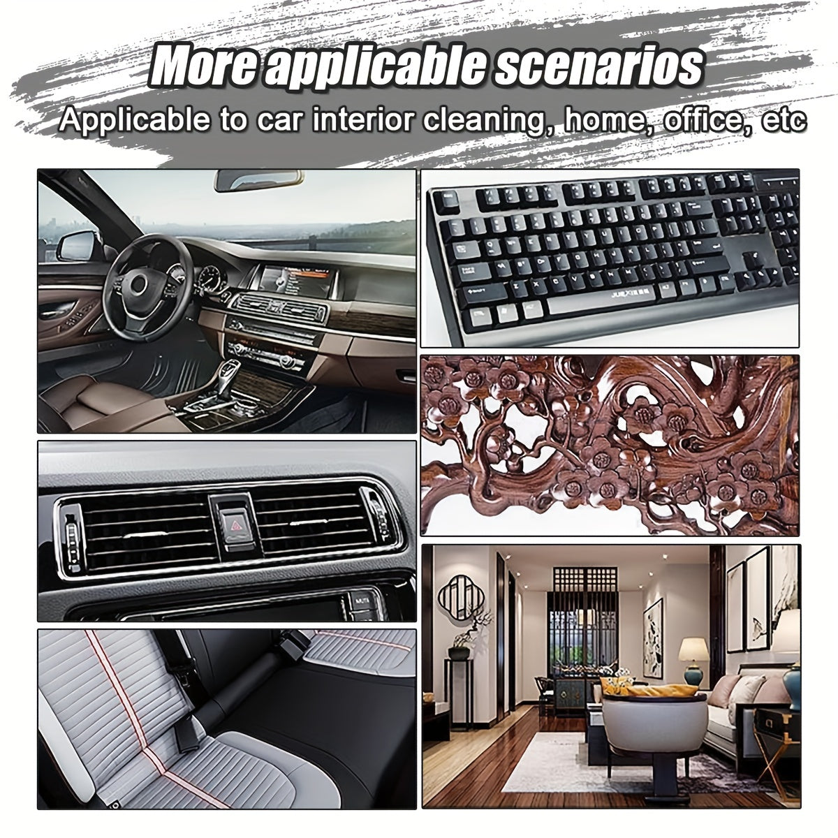 1pc Car Interior Cleaning Brush, Compact Soft Bristle Brush, Car Seat Center Console Gap Interior Dust Removal Artifact, Car Interior Air Conditioner Air Outlet Cleaning Brush, Car Accessories, Men Gift