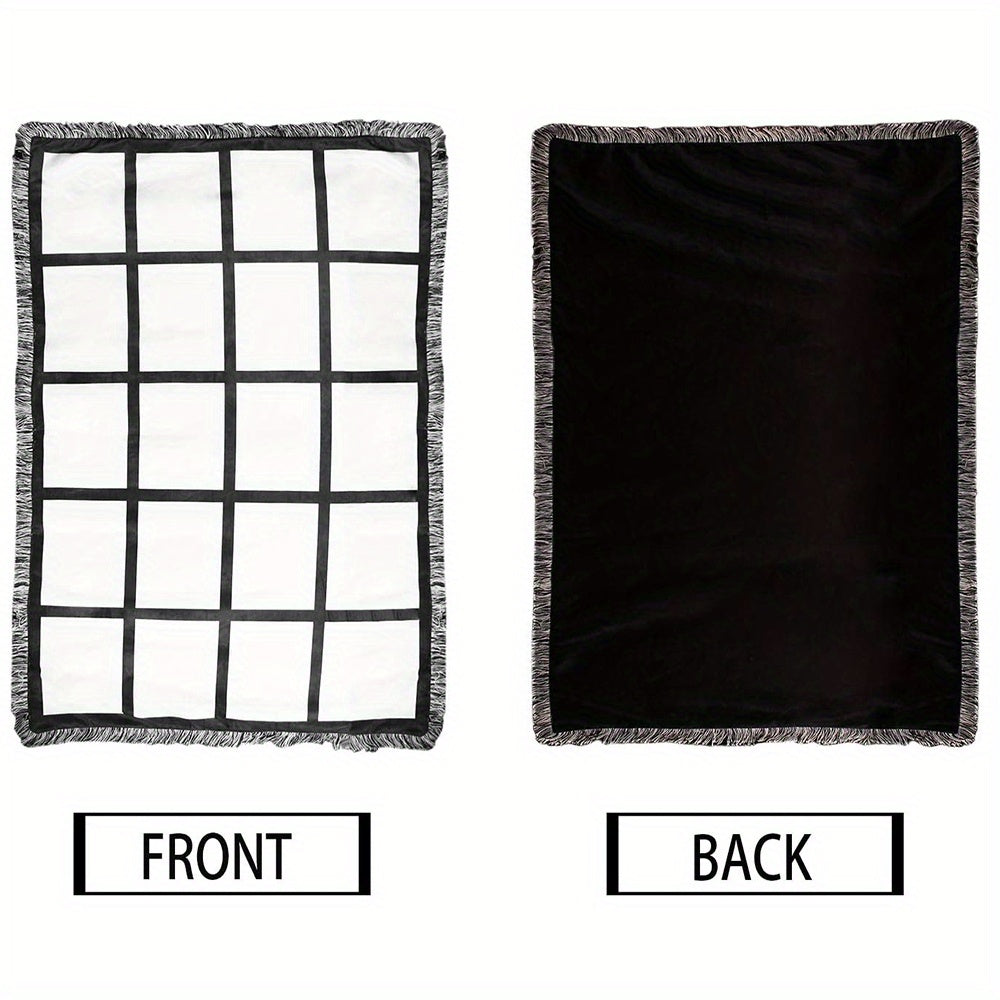 Personalized Sublimation Throw Blanket - Customizable 9/15/20 Panels, 40x60 Inches - Perfect Gift for Christmas, Halloween, Thanksgiving Day