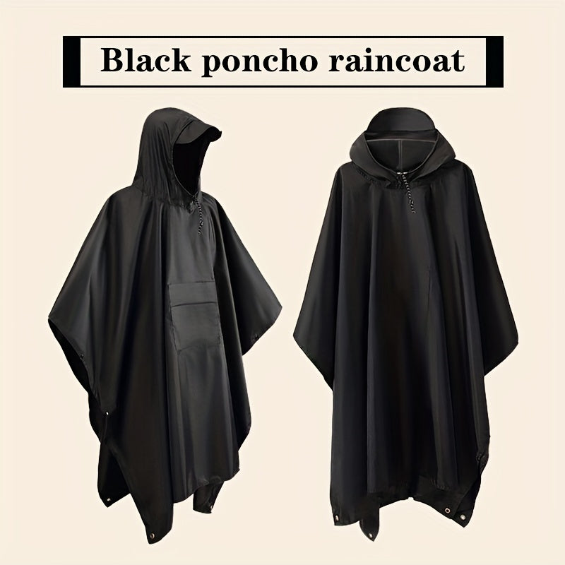 3-in-1 Solid Color Outdoor Labor Protection One-piece Cycling Rain Jacket Rain Poncho