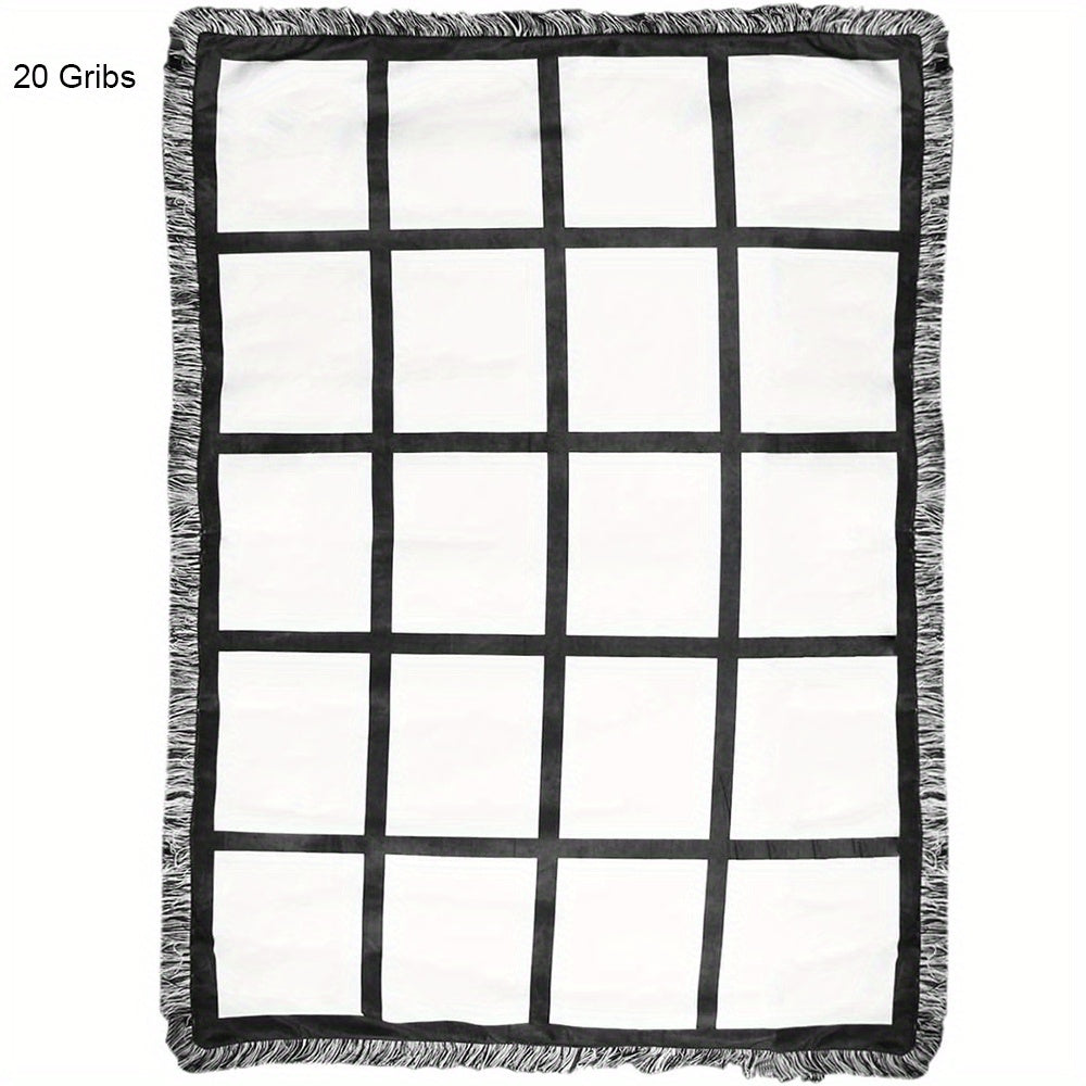 Personalized Sublimation Throw Blanket - Customizable 9/15/20 Panels, 40x60 Inches - Perfect Gift for Christmas, Halloween, Thanksgiving Day