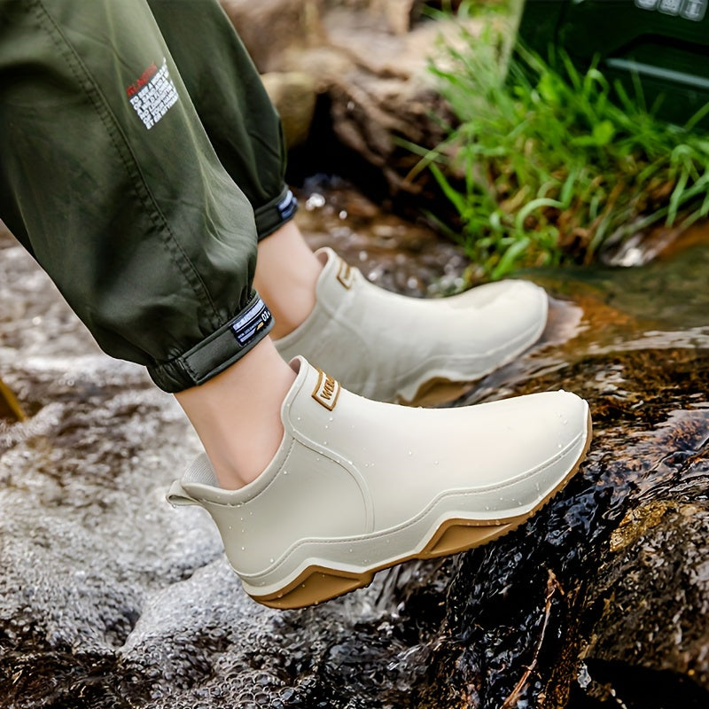 Trendy Outdoor Kitchen Non-slip Rain Boots, Motorcycle Waterproof Shoes, Rain Shoes Rubber Shoes Water Shoes Fishing Shoes For Women & Men