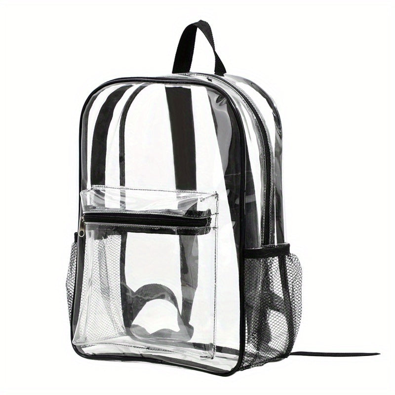 PVC Transparent Large Capacity Backpack, Clear Durable Lightweight School Backpack, Fashion Fancy Commuter Bag