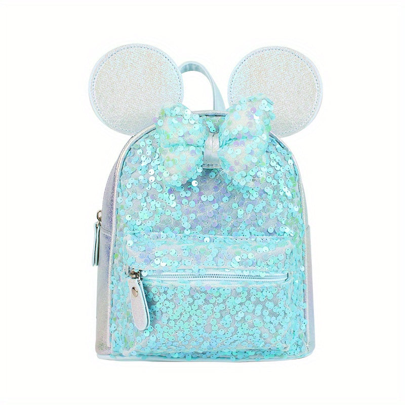 1pc Colorful Sequin Bow Backpack - Attractive Cute Backpack for Gift, Ideal Choice for School, Travel, and Daily Use