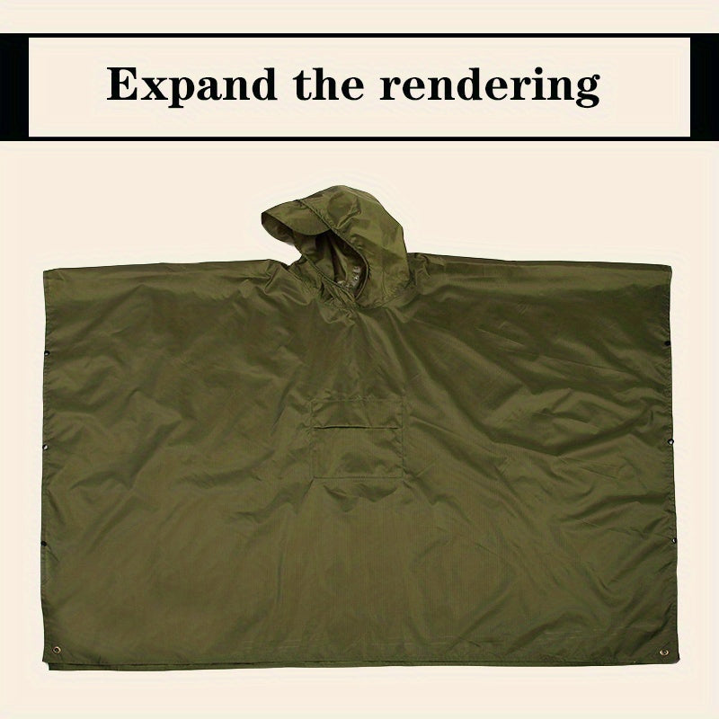 3-in-1 Solid Color Outdoor Labor Protection One-piece Cycling Rain Jacket Rain Poncho