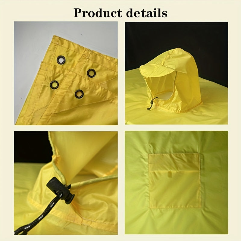 3-in-1 Solid Color Outdoor Labor Protection One-piece Cycling Rain Jacket Rain Poncho