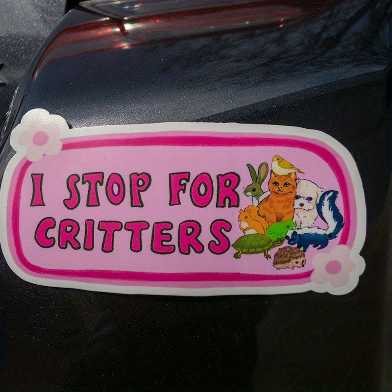 Cute Animal Car Sticker - Adorable Design for Car Accessories, Bumper Decoration, Vinyl Decals - Perfect Gift for Animal Lovers