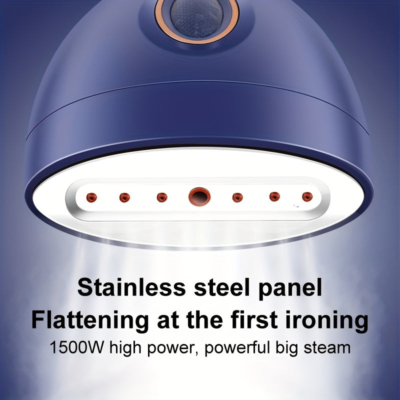 Portable 1500W Garment Steamer - Quick Wrinkle Removal, Foldable & Travel-Ready, Ideal for Fabric Care & School Uniforms, US Plug