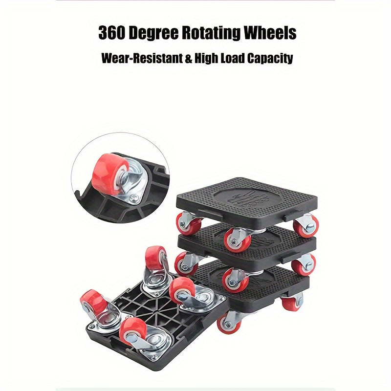 Heavy-Duty Furniture Moving Tools Set - 1000lb Capacity, Easy Glide and Lift Sofa and Appliances, Reinforced Durable Sliders for Hardwood, Laminate, Concrete - Includes Lever Handle