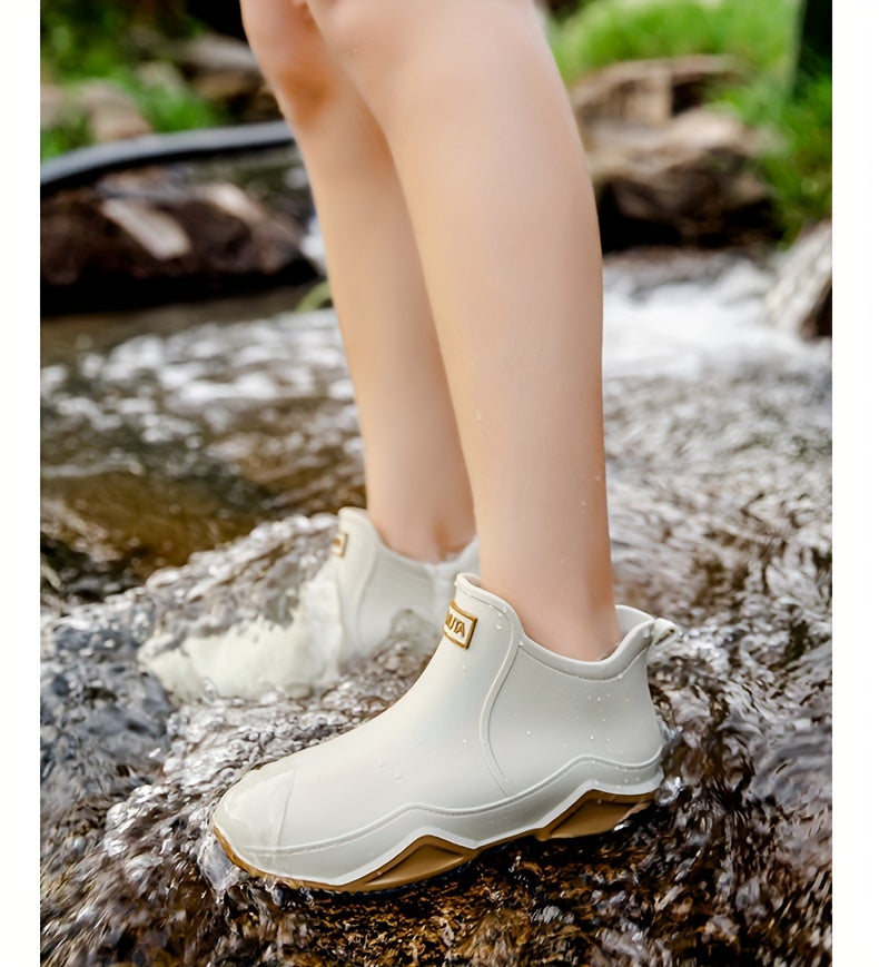 Trendy Outdoor Kitchen Non-slip Rain Boots, Motorcycle Waterproof Shoes, Rain Shoes Rubber Shoes Water Shoes Fishing Shoes For Women & Men