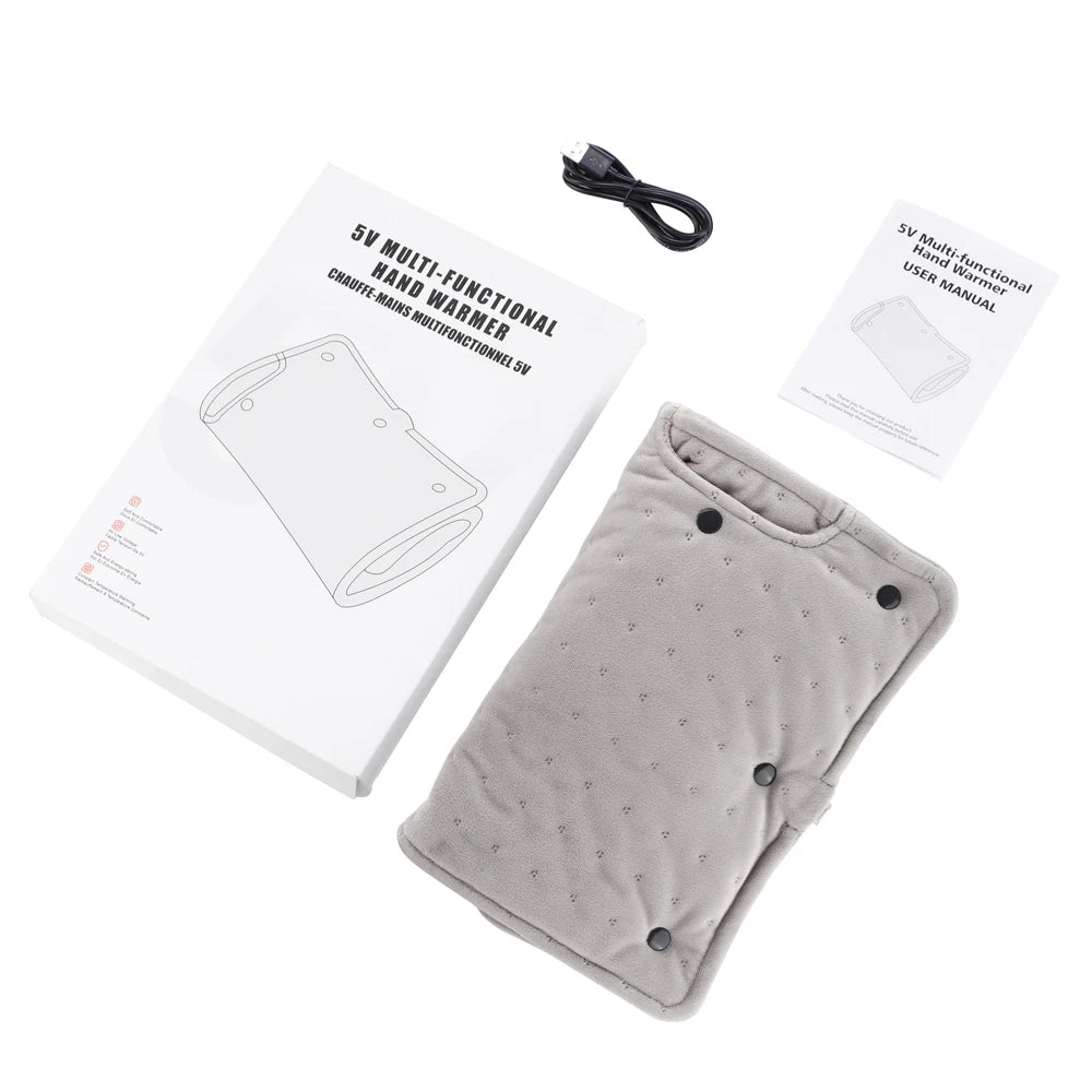 Electric Hand Heating Pad with 1/3 Levels Constant Temp USB Charging Waist Body Warming Thermal Mat for Abdomen Hand Thermal Mat