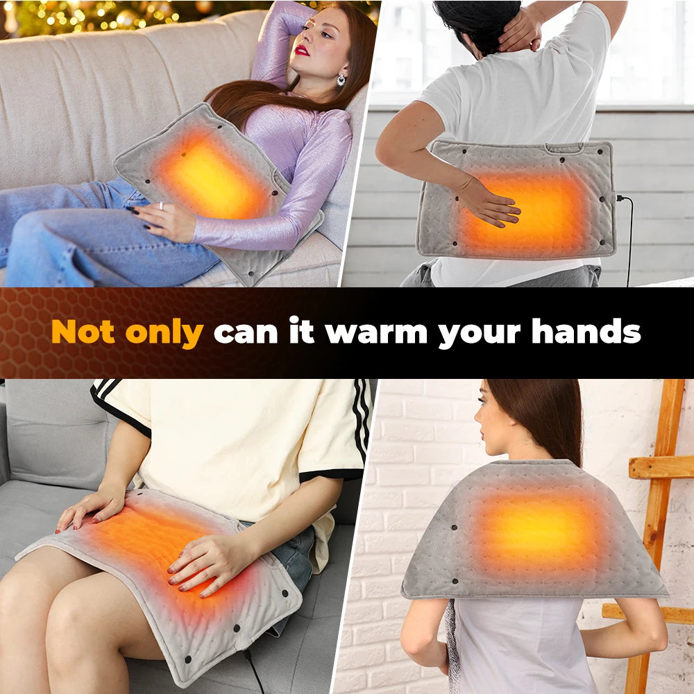 Electric Hand Heating Pad with 1/3 Levels Constant Temp USB Charging Waist Body Warming Thermal Mat for Abdomen Hand Thermal Mat