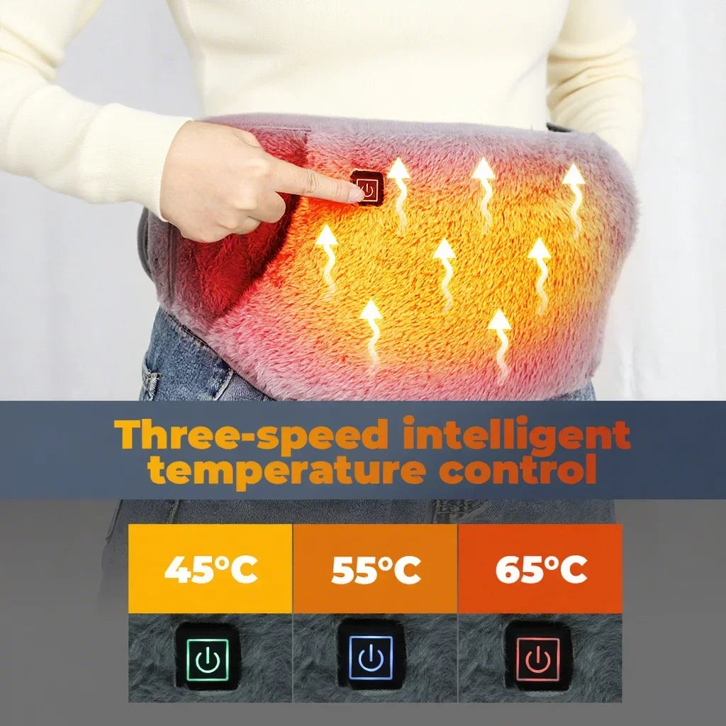 Electric Hand Heating Pad with 1/3 Levels Constant Temp USB Charging Waist Body Warming Thermal Mat for Abdomen Hand Thermal Mat