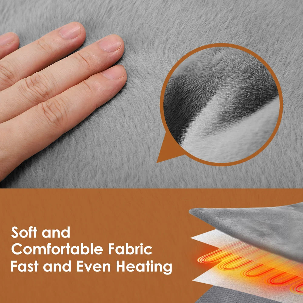 Wearable Electric Blanket USB Fast Heating Shawl 3 Level Adjustable Home Office Soft Thermal Pad Warming Full Body Back Hand