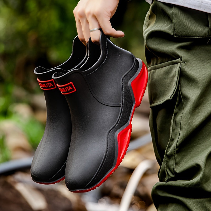 Trendy Outdoor Kitchen Non-slip Rain Boots, Motorcycle Waterproof Shoes, Rain Shoes Rubber Shoes Water Shoes Fishing Shoes For Women & Men