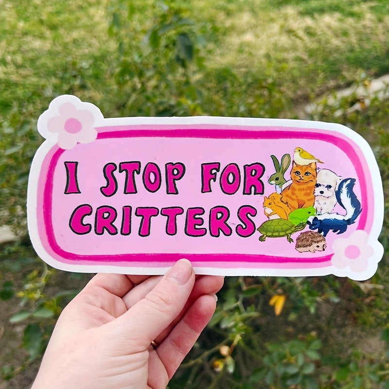 Cute Animal Car Sticker - Adorable Design for Car Accessories, Bumper Decoration, Vinyl Decals - Perfect Gift for Animal Lovers