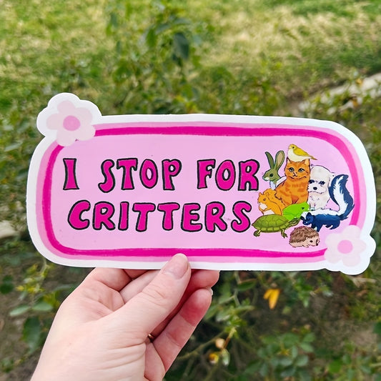 Cute Animal Car Sticker - Adorable Design for Car Accessories, Bumper Decoration, Vinyl Decals - Perfect Gift for Animal Lovers