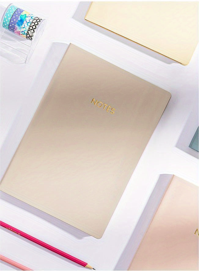 1pc 82 Sheets A5 Rainbow Border Notebook - Hardcover Executive Diary for College Ruled Writing, Thick Paper, School & Office Essential for Work, Study and Personal Use - Best Quality Stationery for Classroom and Office Suppli