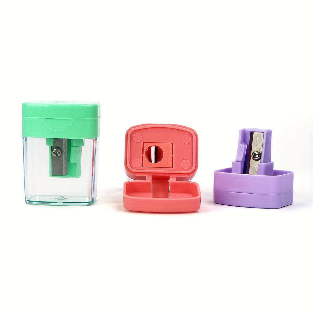 9pcs Vibrant Mixed Macaron Color Single Hole High-Grade Student Pencil Sharpeners - Sharpens Easily, Durable, and Long-Lasting - Perfect for School, Office, and Art Supplies