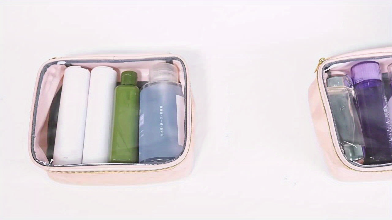 Large Pink Travel Makeup Bag Organizer with 4 Removable Cases and 1 Jewelry Roll, Multi-Compartment Cosmetic Bag for Toiletries, Skin Care, Hair Supplies, Brushes - Women'S Gift, Valentine'S Day Gift, Polyester, Hand Washable