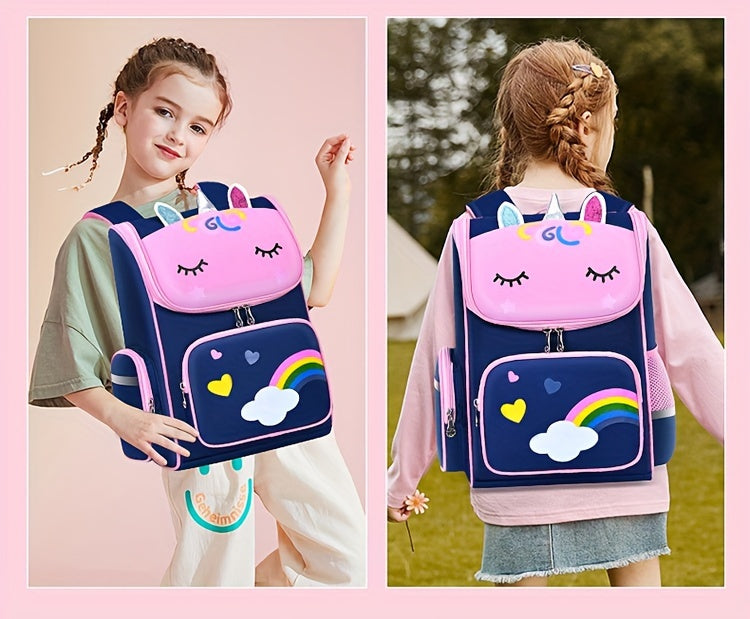 Children's Elementary School Students Schoolbag Girls 1, 2, 3, 4, 5, 6 Grades 6-12 Years Old Shoulders Backpack Cute Waterproof Lightweight Boys