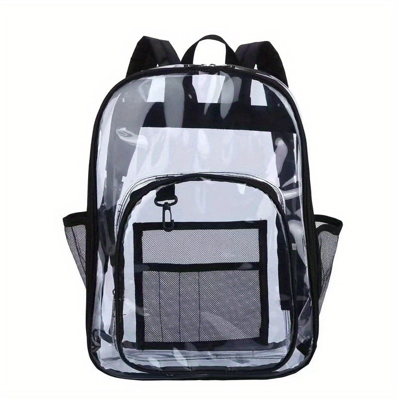 PVC Transparent Large Capacity Backpack, Clear Durable Lightweight School Backpack, Fashion Fancy Commuter Bag
