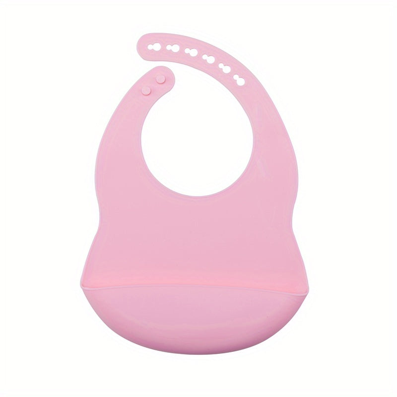 1pc Adjustable Silicone Bib for Babies - Soft, Easy to Clean, and Perfect for Mealtime - Great Gift for Holidays